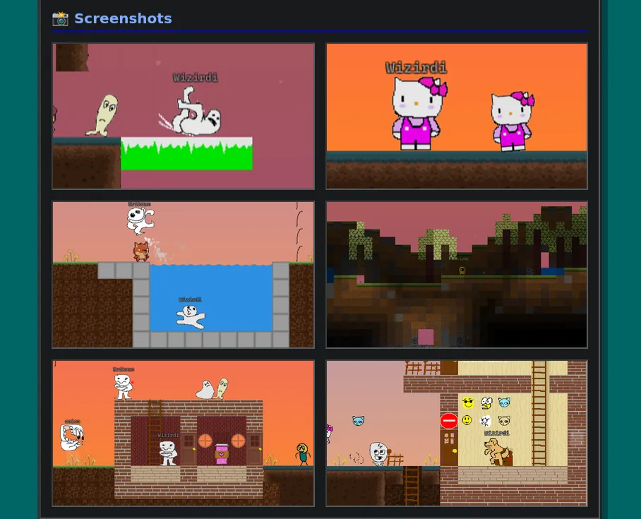 Screenshots from the Heartlands site